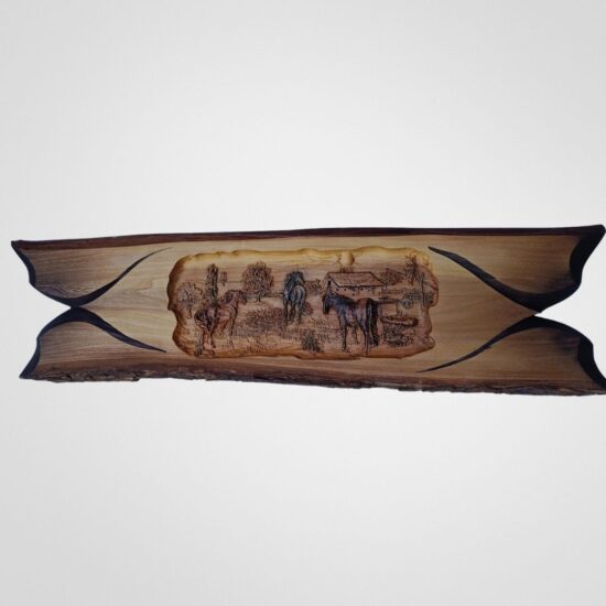 cal ferma natura statica rustic panou din lemn